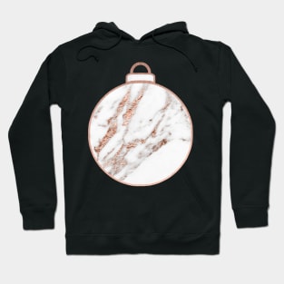 Rose gold Christmas bauble Hoodie